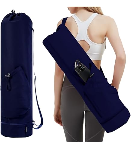 Yoga Bag Women Full-Zip Exercise Yoga Mat Bag with Wet Compartment